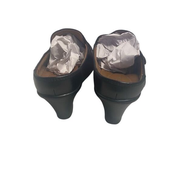 EARTH SPIRIT CLASSICS Elaine Women’s Black Mules Size 7 Leather Slip On SEE DESC - Picture 3 of 15